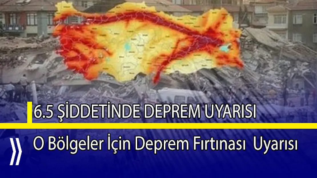 DEÜ'den O bölgeler için 6.5 şiddetinde deprem uyarısı!