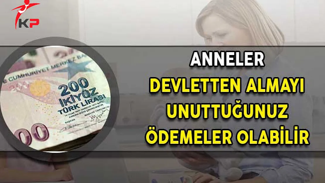 Devlet Annelere Çeşitli Alanlarda Ödeme Yapıyor!