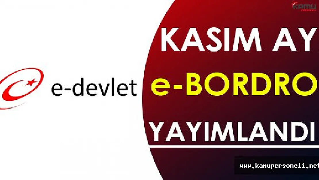 Devlet Memurları Dikkat! 2016 Kasım Ayı Maaş Bordrosu Yayımlandı