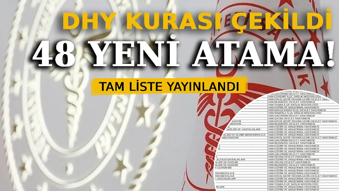 DHY Kurası Çekildi: 48 Yeni Atama Yapıldı