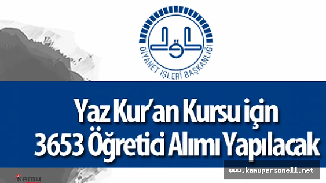 DİB İstanbul Müftülüğü 3653 Kur'an Kursu Öğreticisi Alımı Başvurular Devam Ediyor