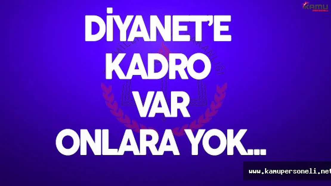 DİB'dekilere Kadro Var! Milli Eğitim Bakanlığı'ndakilere Neden Yok?