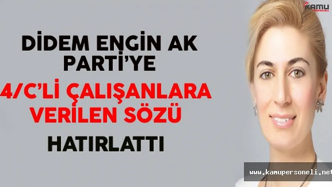 Didem Engin Ak Parti'ye 4/C'li Personellere Verilen Sözü Hatırlattı