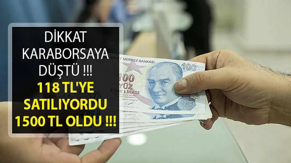 Dikkat Karaborsaya Düştü !!! 118 TL'ye Satılıyordu 1500 TL Oldu !!!