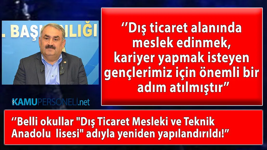 Dış ticaret alanında meslek edinmek, kariyer yapmak isteyen gençleri ilgilendiriyor!