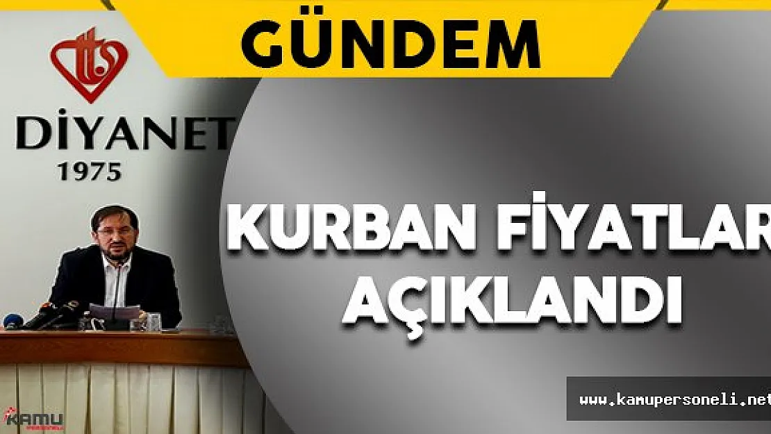Diyanet Vakfı Kurban Fiyatlarını Açıkladı