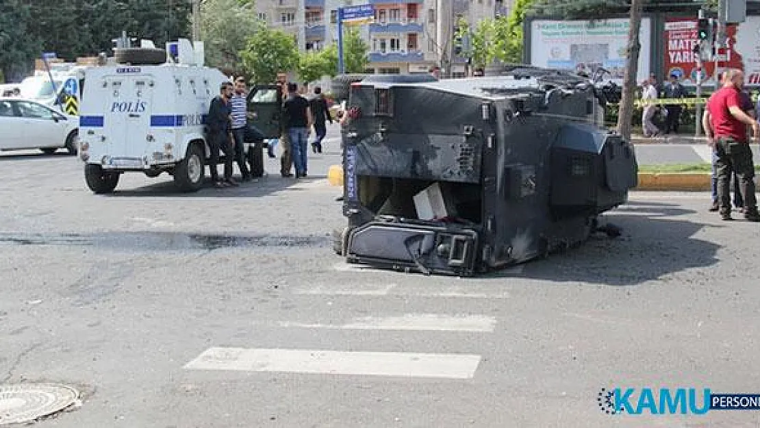 Diyarbakır'ın Dicle İlçesinde, Özel Harekat Polislerini Taşıyan Zırhlı Araç Devrildi! 6 Polis Yaralandı!