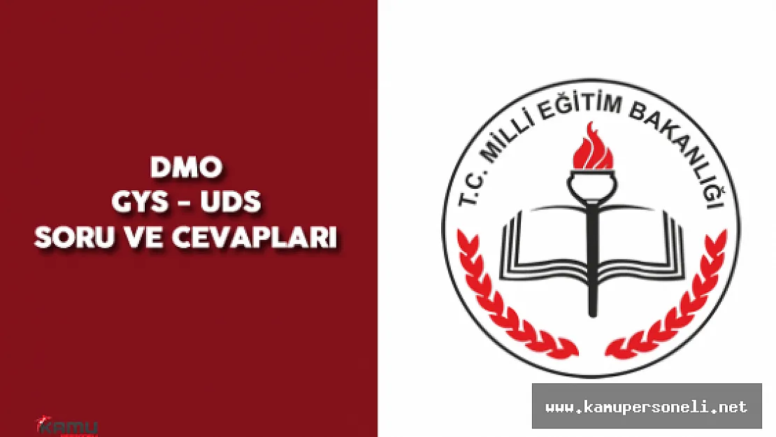 DMO Görevde Yükselme ve Ünvan Değişikliği Sınav Soruları ve Cevapları