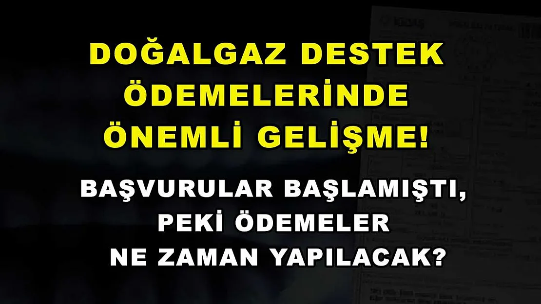 Doğalgaz destek ödemelerinde önemli gelişme! Başvurular başlamıştı, peki ödemeler ne zaman yapılacak?