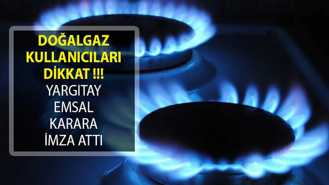 Doğalgaz Kullanıcılarını Üzen Gelişme! Yargıtay Emsal Karara İmza Attı