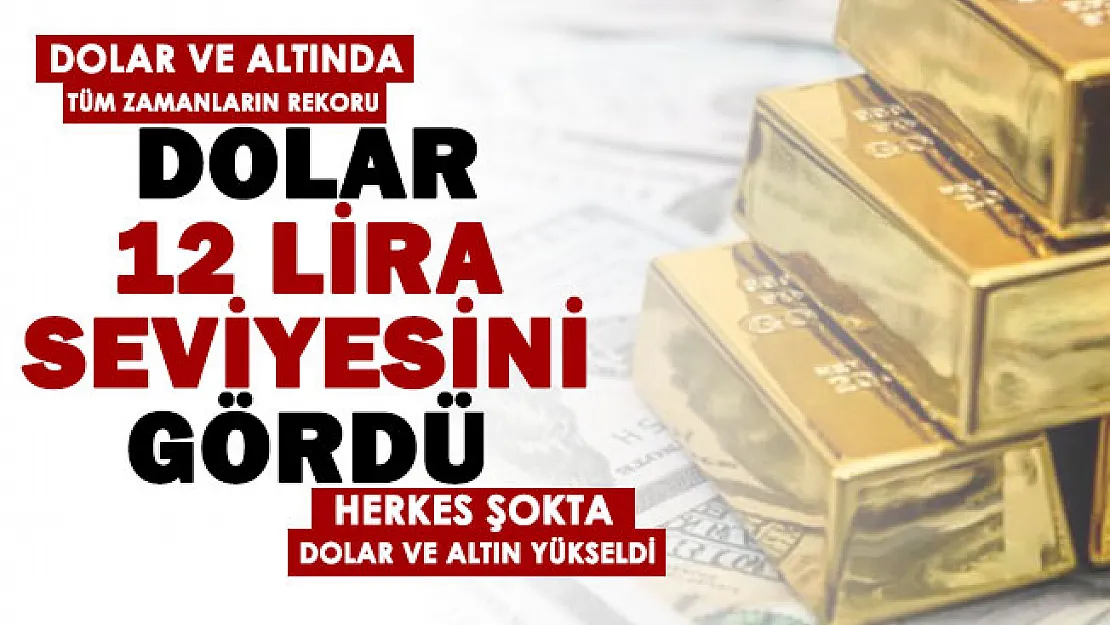 Dolar 12 lirayı gördü: Dolar ve altın fiyatları tarihi zirve yaptı