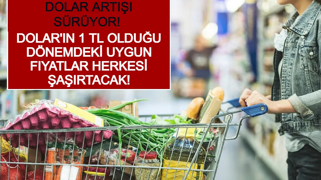 Dolar Artışı Sürüyor! Dolar'ın 1 TL Olduğu Dönemdeki Uygun Fiyatlar Herkesi Şaşırtacak!