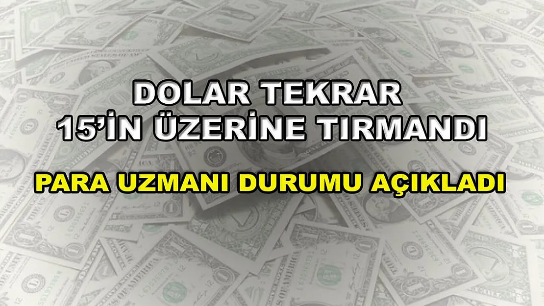 Dolar bir kez daha 15'in üzerine tırmandı, para uzmanı tarih ve seviye vererek tek tek açıkladı!