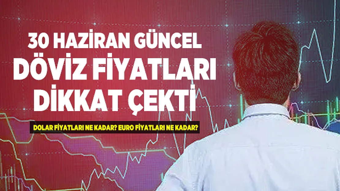 Dolar fiyatları ne kadar? Euro fiyatları ne kadar? 30 Haziran güncel döviz fiyatları