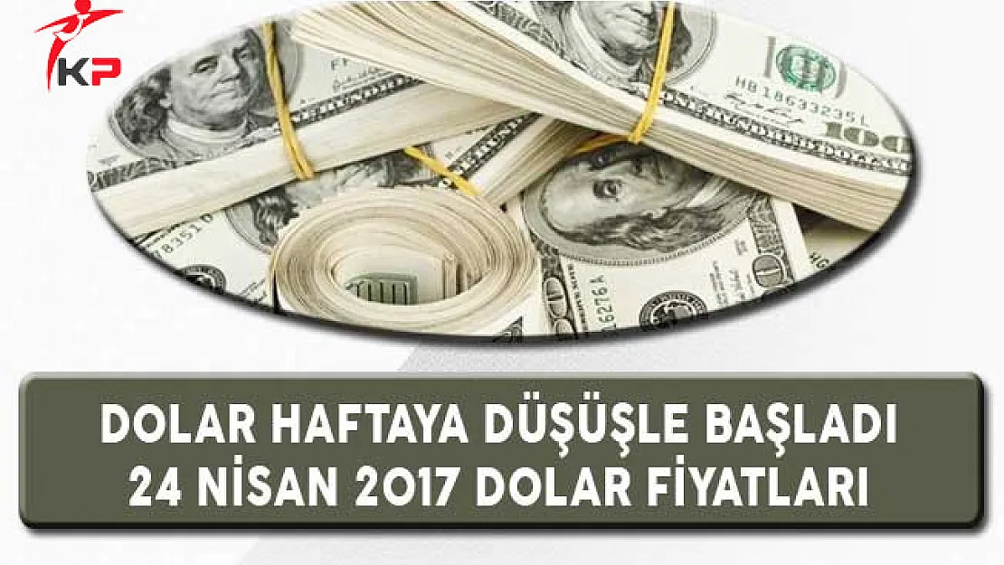 Dolar Haftaya Düşüşle Başladı (24 Nisan 2017 Dolar Ne Kadar?)