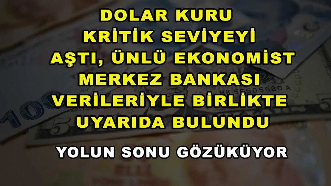 Dolar kuru kritik seviyeyi aştı, ünlü ekonomist Merkez Bankası verileriyle birlikte uyarıda bulundu: Yolun sonu gözüküyor