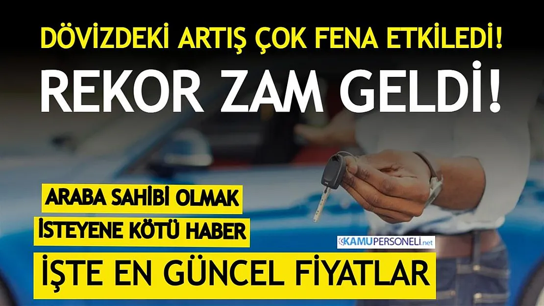 Döviz kurlarındaki artış çok fena etkiledi! Araba fiyatlarına rekor zam yapıldı! İşte güncel Seat, Citroen, Fiat, Dacia fiyatları
