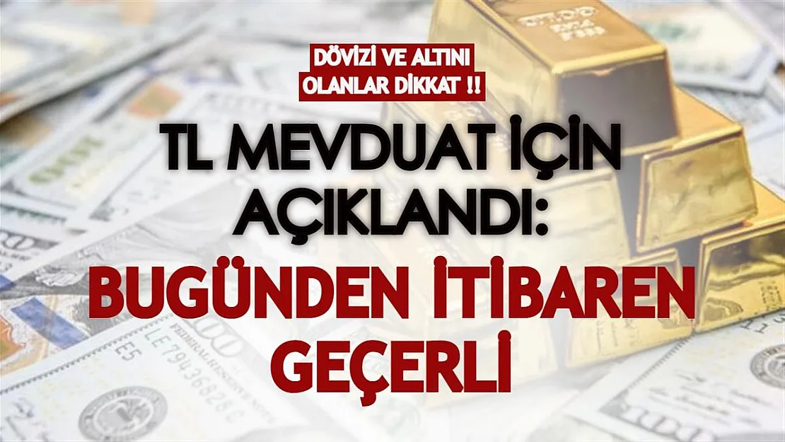 Döviz ve altını olanlar dikkat! Türk Lirası Mevduat Sistemi için açıklandı: Bugünden itibaren geçerli