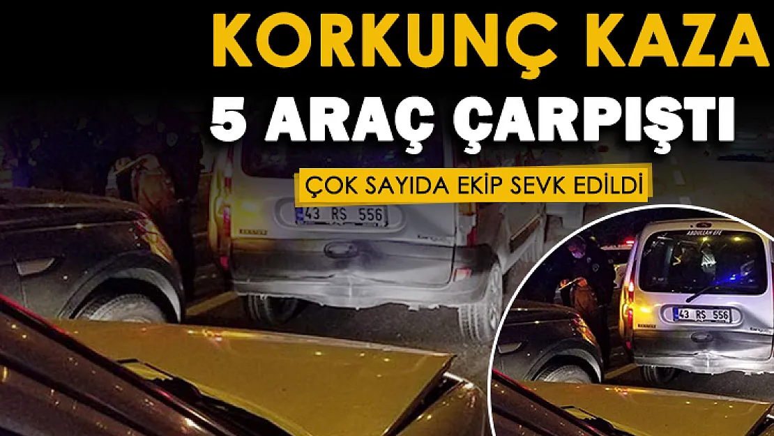 Düğün konvoyunda korkunç kaza! Kazaya 5 araç karıştı: Çok sayıda ekip sevk edildi