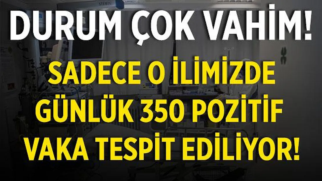 Durum çok vahim! Sadece o ilimizde günlük 350 pozitif vaka tespit ediliyor!