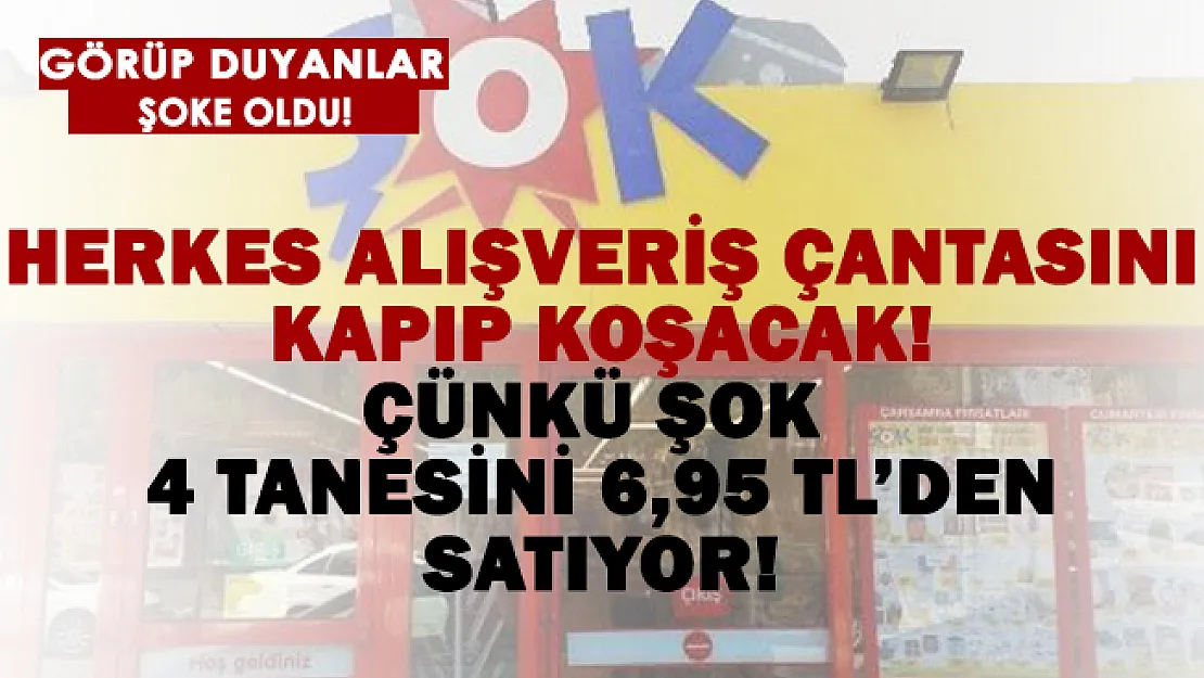 Duyanlar alışveriş çantası ile koşacak! Çünkü ŞOK 4 tanesini 6,95 TL'ye satıyor!
