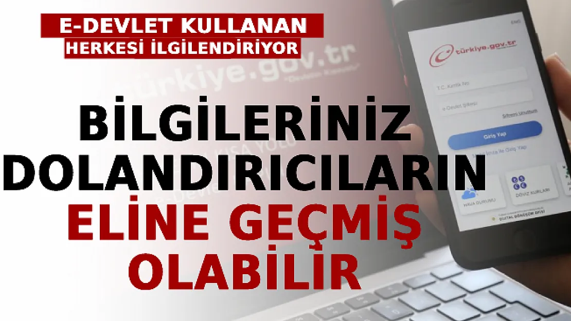 E-Devlet Kullanan Herkesi İlgilendiriyor: Bilgileriniz Dolandırıcıların Eline Geçmiş Olabilir