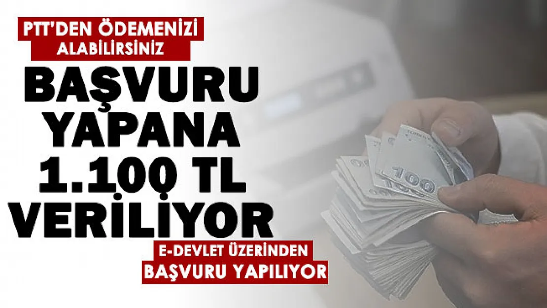 e-Devlet üzerinden başvuru yapanlara sosyal destek veriliyor! Vatandaşlara PTT üzerinden 1.100 TL pandemi desteği ödeniyor