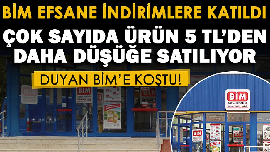 Efsane indirimlere BİM de katıldı! Çok sayıda ürün 5 liranın altında satılıyor! Hemen BİM'e gidin