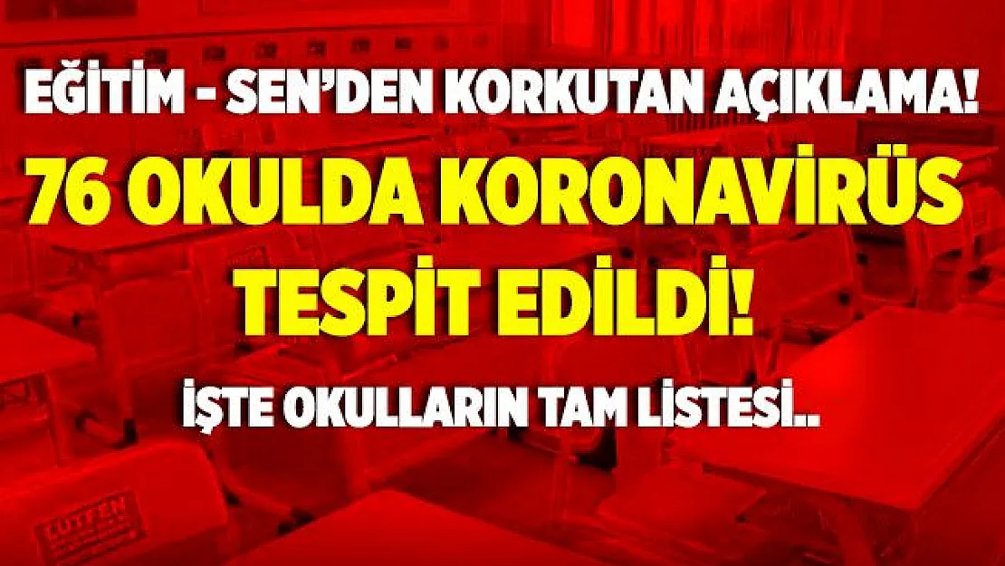 Eğitim - Sen koronavirüs tespit edilen 76 okulun isimlerini açıkladı!