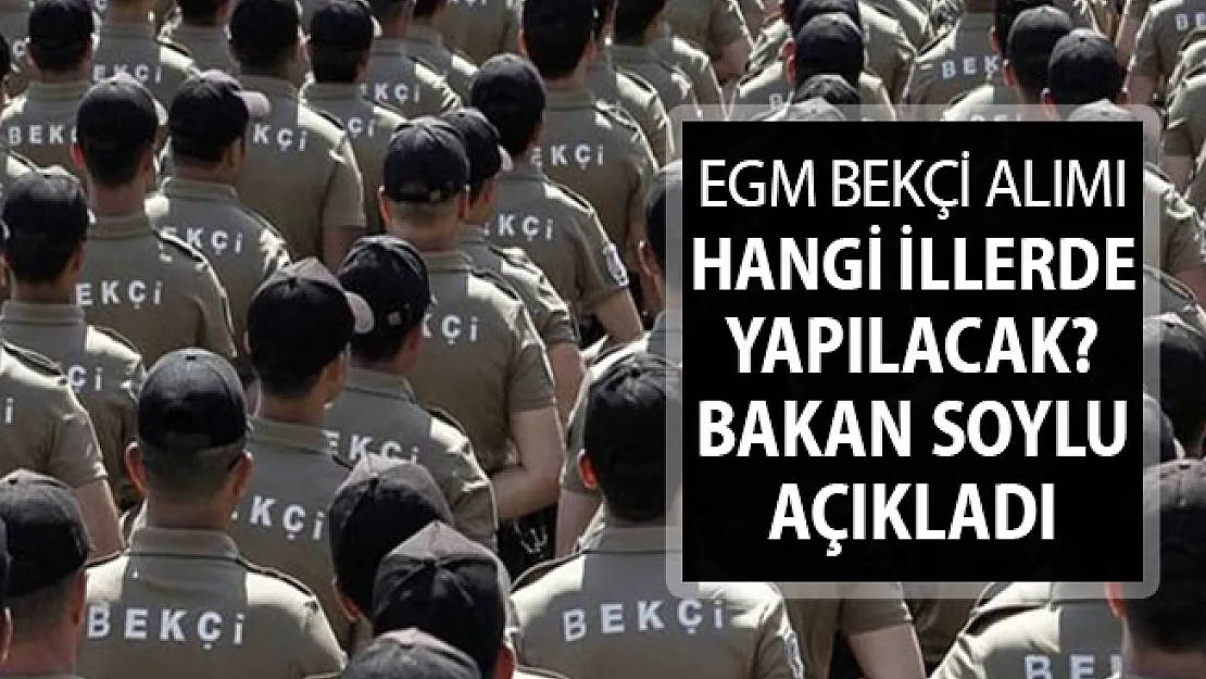 EGM 10 Bin 500 Bekçi Alımı Yapılacak İller