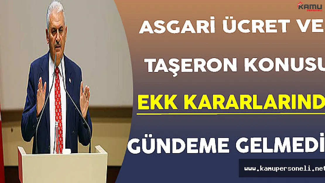 EKK Kararlarında Asgari Ücret ve Taşeron İşçilere Kadro Konusunda Karar Çıkmadı