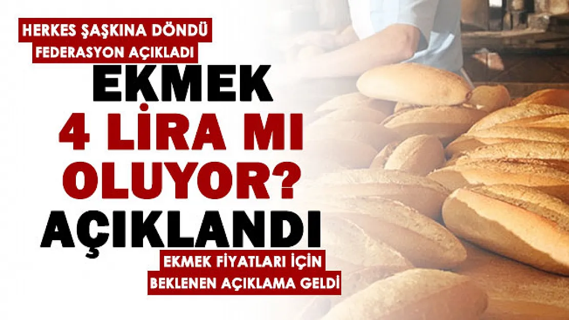 Ekmek fiyatlarının 4 TL olacağı haberi herkesi ayağa kaldırdı! Resmi açıklama yapıldı: Ekmek 4 TL oldu mu?