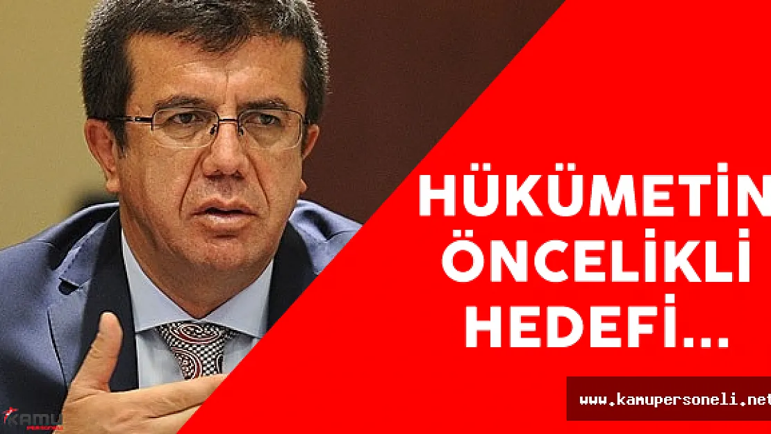 Ekonomi Bakanı Nihat Zeybekçi : &quotHükümetin Öncelikli Hedefi..."