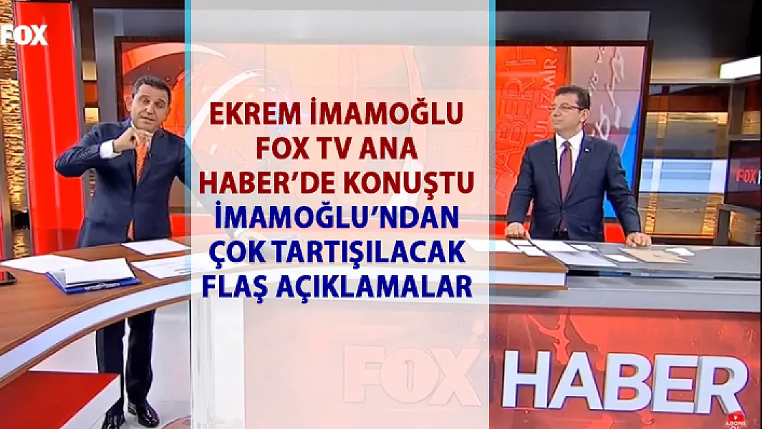 Ekrem İmamoğlu FOX Ana Haber'de konuştu! İmamoğlu'ndan çok tartışılacak flaş açıklamalar