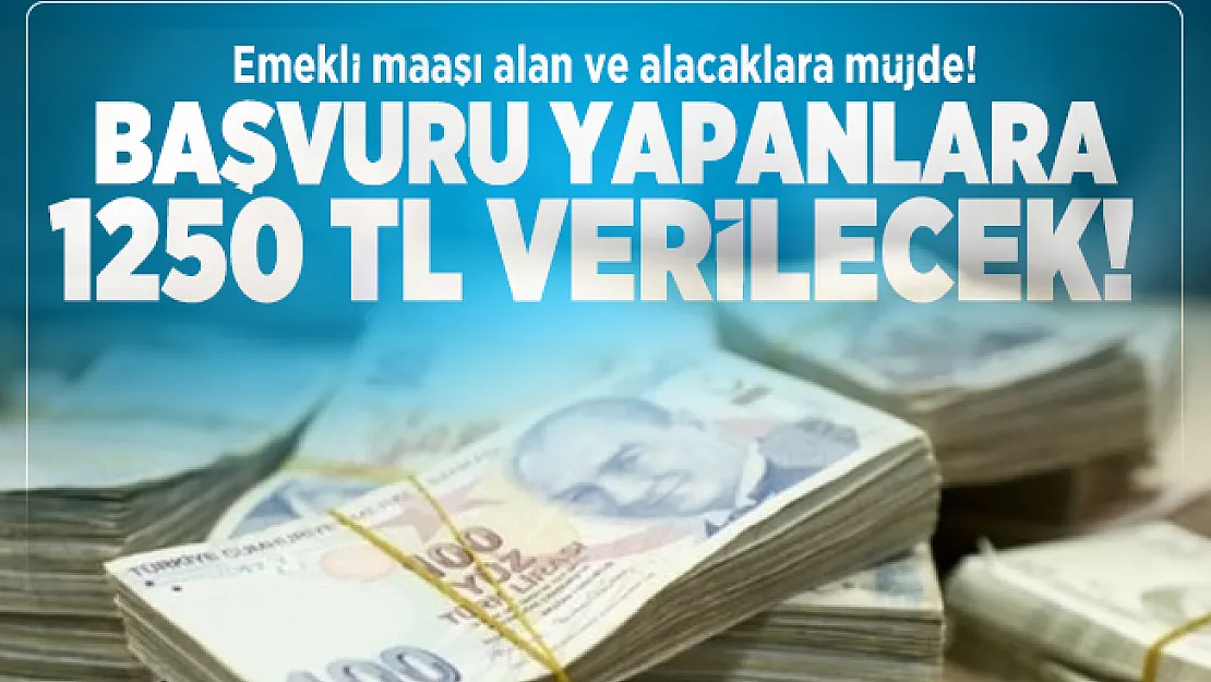 Emekli maaşı alan ve alacaklar müjde! 31 Aralık 2020 tarihine kadar başvuru yapanlara 1250 TL verilecek!