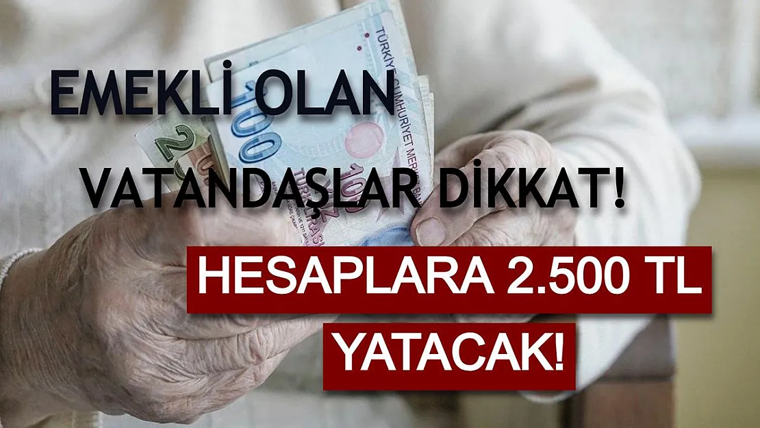Emekli Olan Tüm Vatandaşları İlgilendiriyor! Hesaplara 2.500 TL Yatacak!
