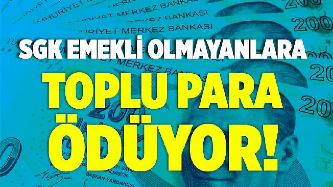 Emekli olmayan herkes SGK'dan toplu para alabilir! Toplu para şartları neler?