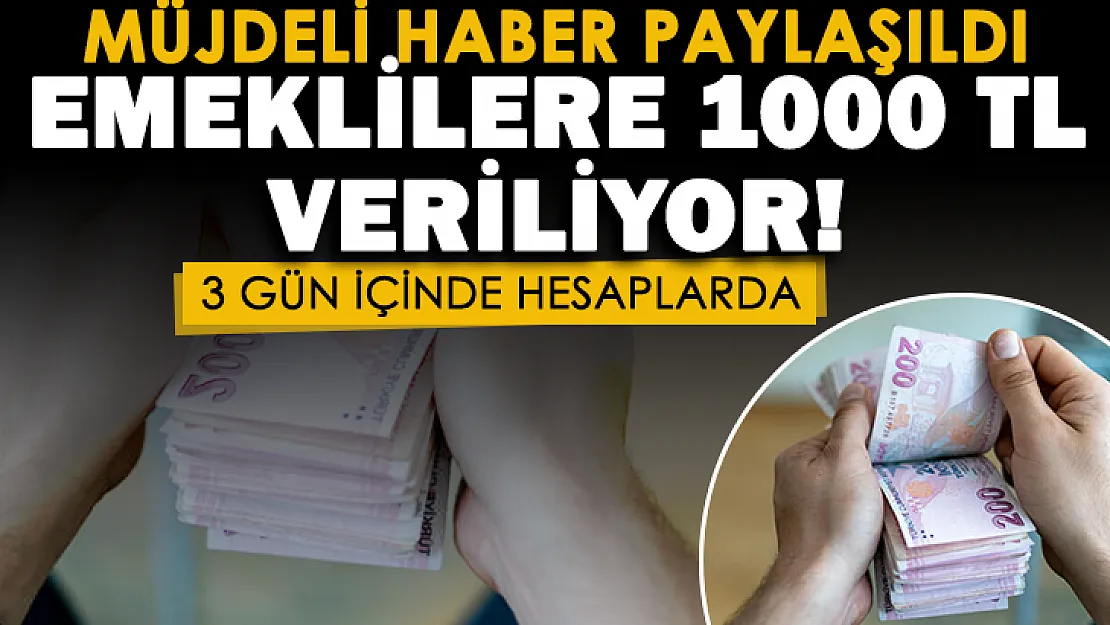 Emeklilerin hesabına 3 gün içinde destek ödemesi yatıyor! Başvuru yapana 1000 TL  hesabına yatıyor