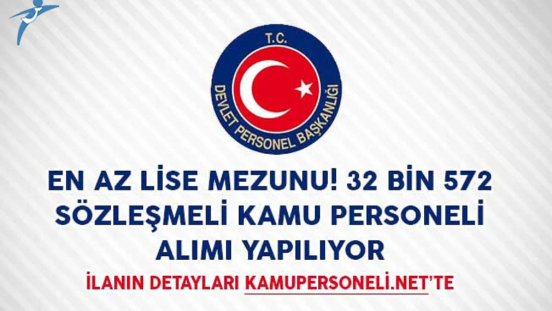 En Az Lise Mezunu! 32 Bin 572 Sözleşmeli Kamu Personeli Alımı Yapılıyor