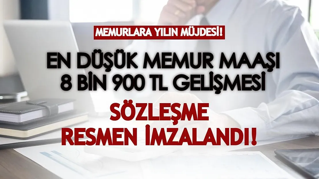En düşük memur maaşı 8 bin 900 TL müjdesi verildi! Sosyal denge sözleşmesi imzalandı!