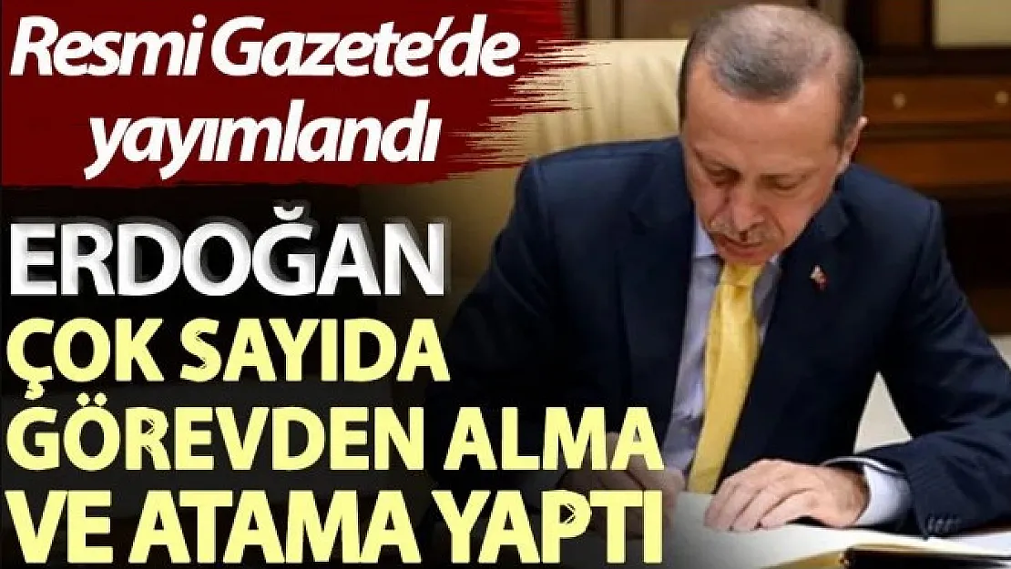 Erdoğan gece yarısı imzaladı: Çok sayıda isim acilen görevden alındı! Yeni atama kararları Resmi Gazete'de