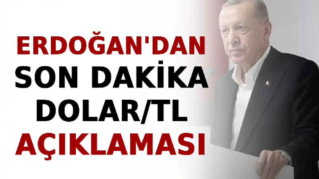 Erdoğan'dan Son Dakika Dolar/TL Açıklaması