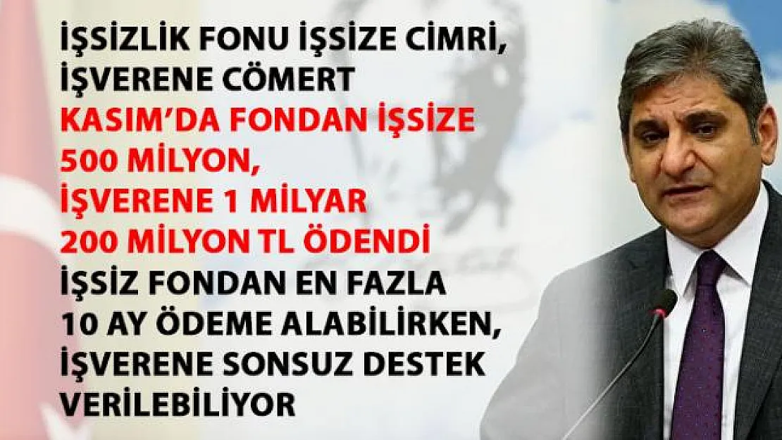 Erdoğdu, İşsizlik fonu ile ilgili flaş açıklamalarda bulundu