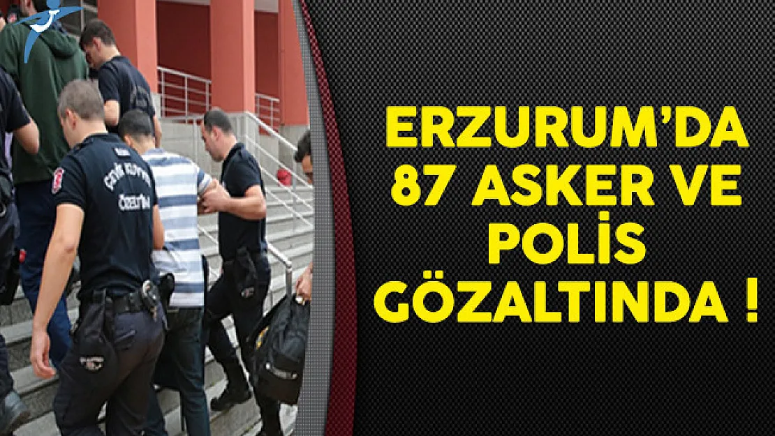 Erzurum'da asker ve polis 87 kişi gözaltına alındı