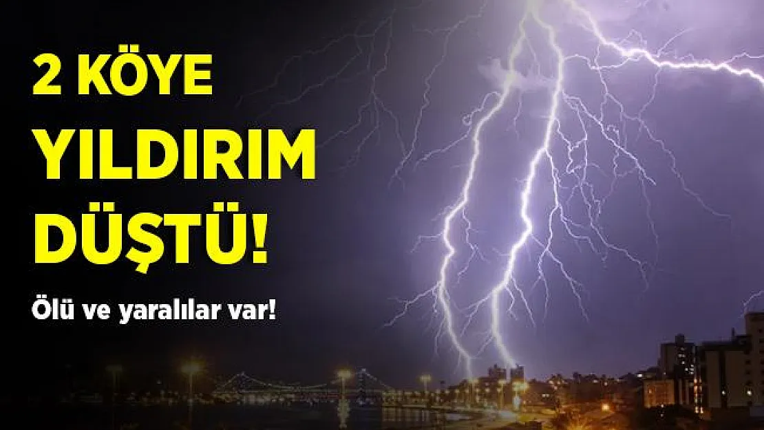 Erzurum'da iki mahalleye yıldırım düştü!