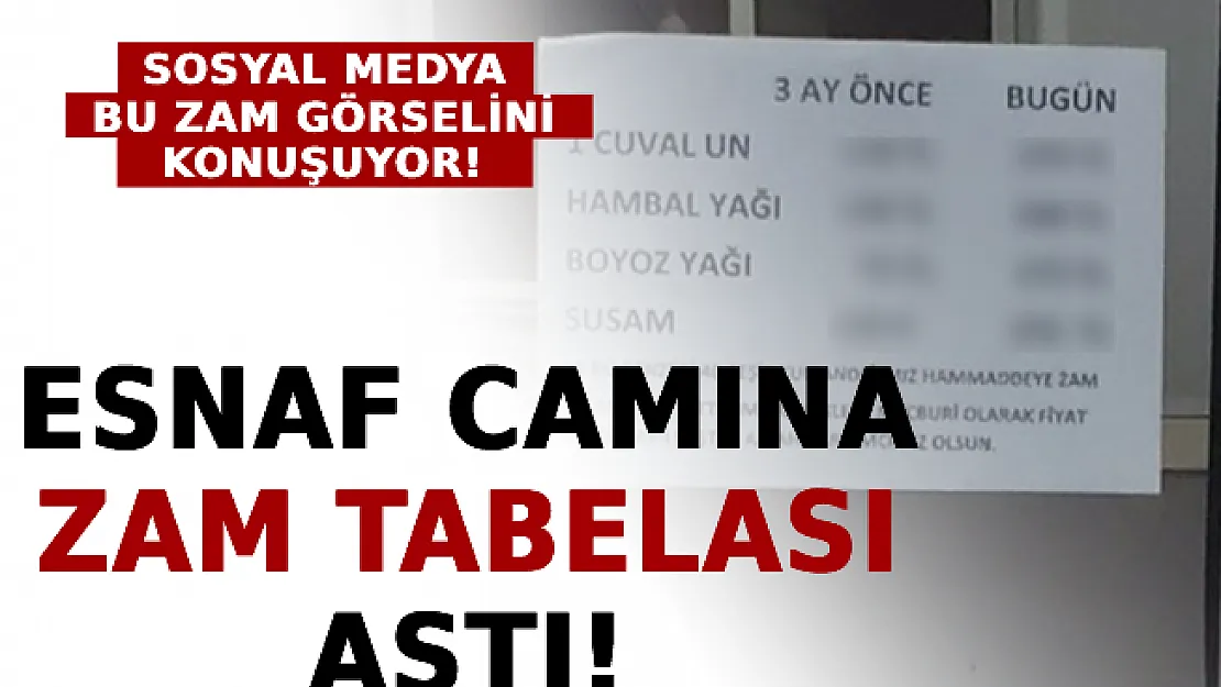 Esnaf Camına Zam Tabelası Astı! Sosyal Medya Bu Zam Görselini Konuşuyor!