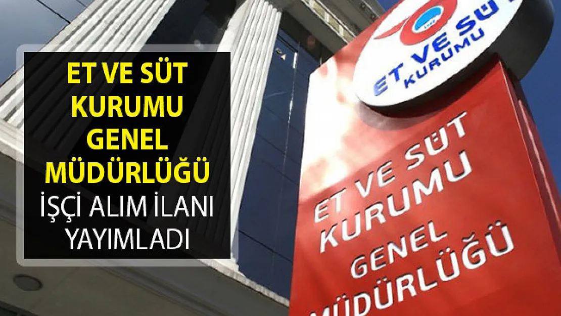 Et Ve Süt Kurumu Genel Müdürlüğü (ESK) İşçi Alım İlanı Yayımladı- Et ve Süt Kurumu Personel Alımı Başvuru Ekranı