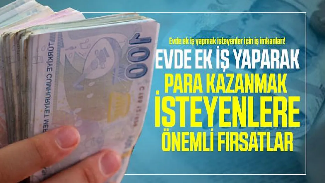 Evde ek iş yapmak isteyenler için iş imkanları! Ek iş yaparak para kazanma yolları neler?