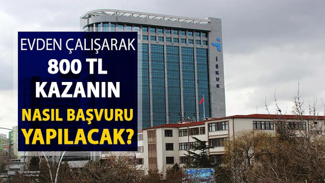 Evden Çalışacaklara 800 TL Verilecek ! Başvurular Nasıl Yapılacak?