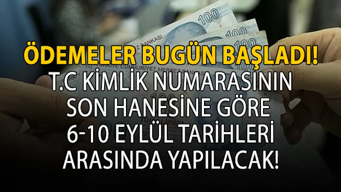Eylül ayı burs ve kredi ödemeleri kimlik numarasının son hanesine göre ödenecek!